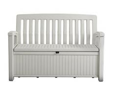 Keter/chalet et jardin- Patio Bench Coffre, Blanc, 227 L