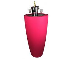 PlastUp Rotomoulage Rose Pot Conique 3 en 1 Delight Table INOX