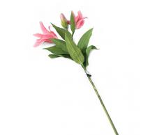 Floral Elegance F070PL - Lys Oriental artificiel rose de 87 cm
