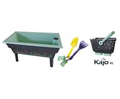 Calipso Mini Junior Jardinière adaptée aux Enfants, Gris/Vert Pastel