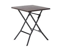 Ldk Garden Table pliante HDPE Marron