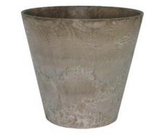Ivyline Artstone Pot de Fleurs, Bac à Plante Claire, résistant au Gel et ultraléger, Taupe, 17x15cm