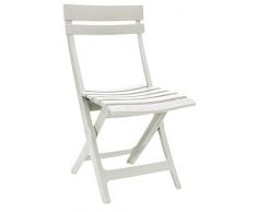 GROSFILLEX Chaise Pliante Miami, Blanc, 50 x 42 x 80 cm