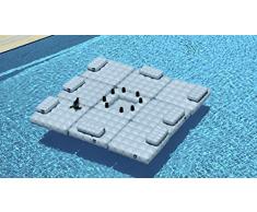 Pigro Felice - ModulAir Île Gonflable Flottante Piscine - Matériaux résistants - Longue Durée de Vie - Premium - L - Azur Bleu