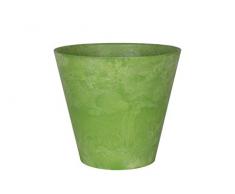 Artstone Pot de fleurs, Bac à plante Claire, résistant au gel et ultraléger, Vert limon, 17x15cm