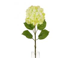 Floral Elegance Artificiel 87 cm Tige Unique Vert Zonal Hydrangeas X 6 – Artificiel de Luxe Plage de Fleur en Soie