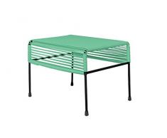 Innit 08–01–16 en Mousse de mer Tissage Adam Ottoman avec Cadre Noir, Multicolore, 20 x 16 x 15 cm