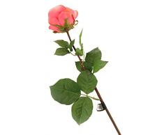 Floral Elegance F061PEL - Rose artificielle corail de 72 cm