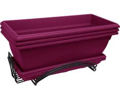 Poetic Jardin Prisca Jardinière avec Support, Griotte