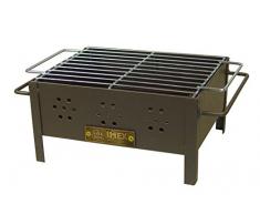 IMEX EL ZORRO 71429.0 Barbecue de Table avec Grille zinguée, Noir, 26 x 21 x 14 cm