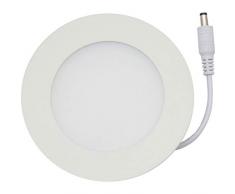 Plafonnier LED - 12 W - Blanc chaud (~ 3000 K) - Plafonnier rond plat - Blanc chaud 6 Watt Blanc chaud