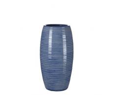 MICA Decorations 241389 Vase Loomy Bleu