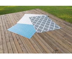 greemotion Santo Tapis extérieur, polypropylène, Bleue, ca. 200 x 0,5 x 150 cm