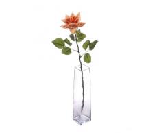 i-koncepts Ltd Closer to Nature Rose Ouverte Artificielle 1 Tige Pêche 70 cm