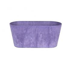 Artstone Pot de Fleurs, Jardinière Claire, résistant au Gel et ultraléger, Violet, 38x16x17cm