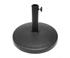 GardenKraft Pied de Parasol Noir de 12 kg. 44.5x44.5x33 cm Noir
