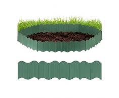 Relaxdays Bordure Jardin Plastique Vert