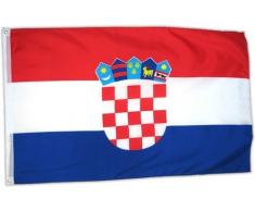 Flaggenking Drapeau de la Croatie Drapeau, Drapeau, Multi, 150 x 90 x 1 cm 17010