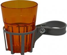 Angerer Porte-Boisson pour balancelle argent, gobelet orange