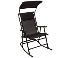 AmazonBasics Fauteuil à bascule pliant avec pare-soleil - Noir