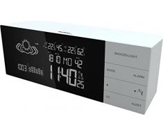 Technoline WS 6870 Station Météo avec Horloge Noir/Blanc