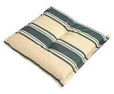 Dehner Sitzkissen Tirana, ca. 50 x 50 x 6 cm, Polyester, Grau/Beige Oreiller, Gris