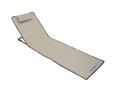 Ambientehome Chaise Longue, Strandgut07 Tapis de Plage XXL Beige rembourré, 200 x 60 x 3 cm, 74017