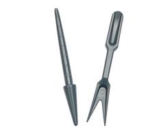 Floraworld Anzucht Lot de 2 Piques Comprend Une Barre de piquage et Une Fourchette à piquer en Plastique incassable pour Une Lame de scie et Un Chapeau de Saison Anthracite