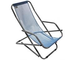 Homecall Fauteuil à bascule pliable en aluminium (Bleu)