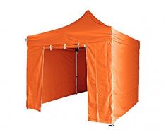 GREADEN Tente Pliante Orange 3x3m Super Robuste Tube 40mm en Aluminium Bâche 300g/m2 étanche Barnum Pliante + Sac de Transport