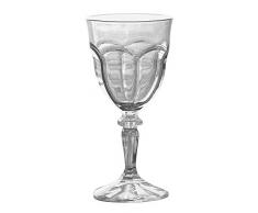 sunvibes Set de 6 Verres à Vin Happy Transparent, 8,8x8,8x18 cm
