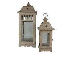 FORMA Jeu de Deux lanternes rectangulaires, Marron, 18,5 x 18,5 x 71 cm, 674977