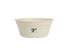Elho Green Basics Coupe 33 - Pot De Fleurs - Coton Blanc - Extérieur - Ø 33 x H 13.9 cm