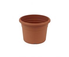 greemotion Pot de fleurs rond en plastique Ø 20cm 2L - Pot pour plantes extérieures et intérieures - Pot de jardin couleur terre cuite