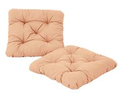 Ambient home Lot de 2 Galettes de chaise EVJE Abricot 50 x 50 x 8 cm 90555