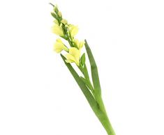 Floral Elegance Glaïeul Artificiel à Tige Unique Vert 118 cm X 6 – Artificiel de Luxe Plage de Fleur en Soie
