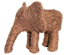 G Plants Happy Gardens Petit Pot de Fleurs en rotin en Forme déléphant