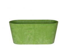 Artstone Pot de Fleurs, Jardinière Claire, résistant au Gel et ultraléger, Vert Limon, 38x16x17cm