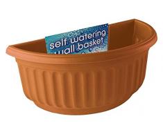 Stewart Pot de Fleurs Mural corinthien en Demi-Lune Terracotta