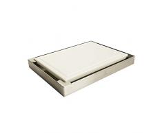 Funco Planche à découper avec bac en INOX Passe au Lave-Vaisselle 40 x 30 cm Planche à découper, INOX/kunsstoff, 40 x 30 x 5 cm