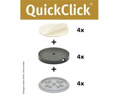 Wagner 15831100 QuickClick® Lot de 4 Patins de Chaise à Coller, diamètre 50 mm