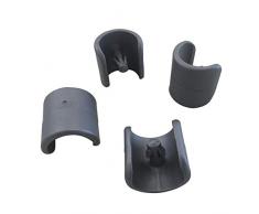 Lafuma Kit de 4 patins pour fauteuil relax et chaise longue, Diamètre: 20 mm, Couleur: Anthracite, LFM2843-1229