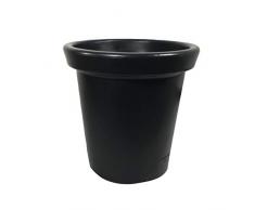 PlastUp Rotomoulage Pot de Fleurs Delight 75L Noir, H : 60 cm
