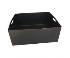 Bac à fleurs et de rangement jardin avec poignées 81L noir - Fabrication française