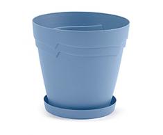 Whitefurze Boston Pot de Fleurs, Plastique, Bleu poudré, 28cm Round Boston Planter