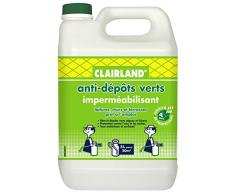 CLAIRLAND Bidon Anti-Dépôts Verts et Imperméabilisant des Toitures, Terrasses, Dallages, Murs, Solution prête à lemploi pour pulvérisateur, 5 L, CLAIRIMPER5000