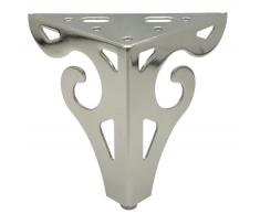 Wagner Sofa Wing Pieds de Meuble/Meuble/Table/Pied de canapÃ© â Acier chromÃ© Brillant, Plaque de Fixation, 1 Bouton, Hauteur 12 cm, Longueur 10 cm pour Meubles en palettes de Style Maison de Campagne