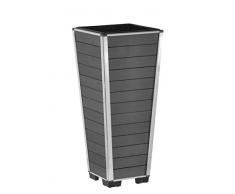 EVERFLOOR - Jardinière élégante et décorative en bois composite pour intérieur et extérieur-Noir (anthracite)-27 x 27 x 62 cm