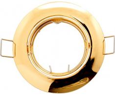 Cadre de montage orientable pour ampoules LED et halogènes Doré (optique) Compatible avec GU10 et MR16 (GU5,3)