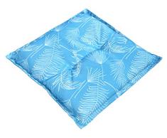 Dehner Sitzkissen San Marino, ca. 50 x 50 x 6 cm, Polyester, Blau/weiß Oreiller Bleu/Blanc